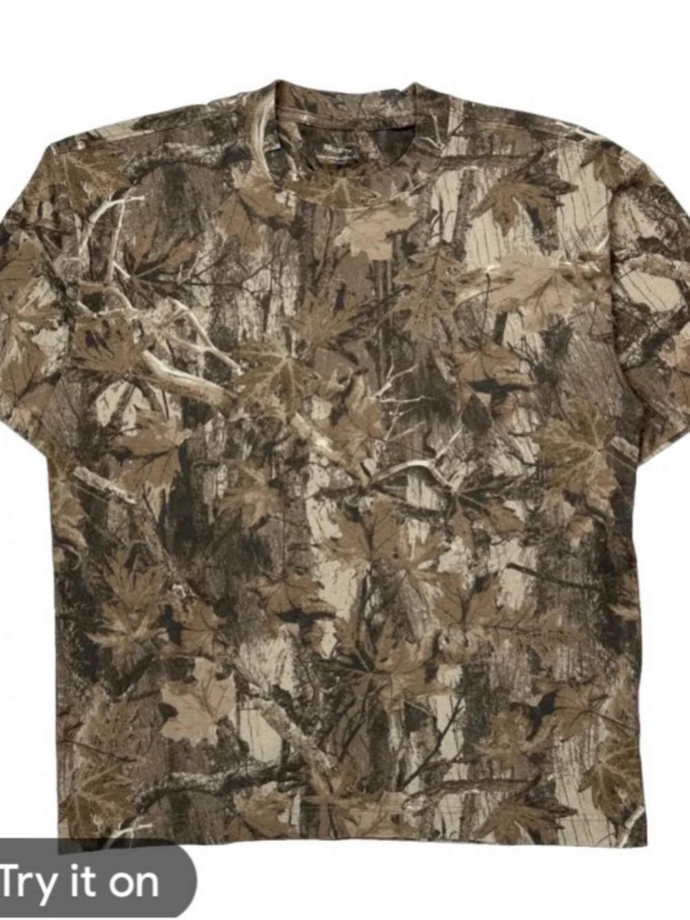 Hollister Heavyweight Boxy Realtree Camo Crew T-Shirt Cotton size Large Unisex